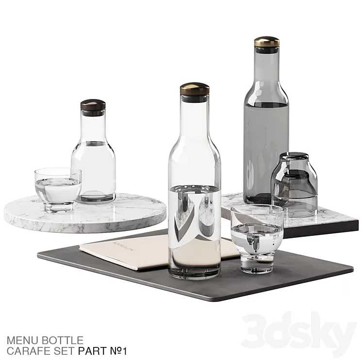 136 dishes decor set 09 MENU Bottle Carafe by Norm P01 3dskymodel