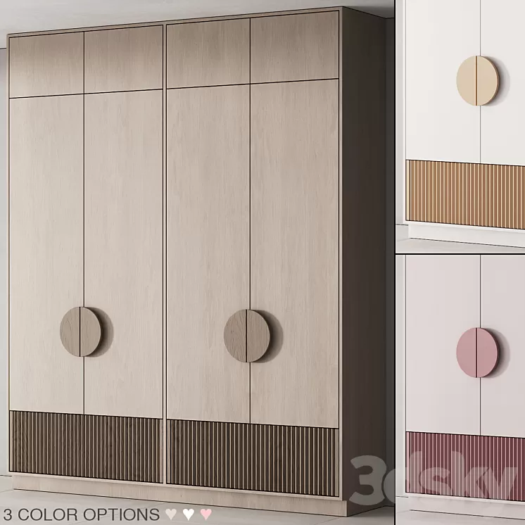 200 furniture for children 02 cupboard in 3 options 01 3dskymodel