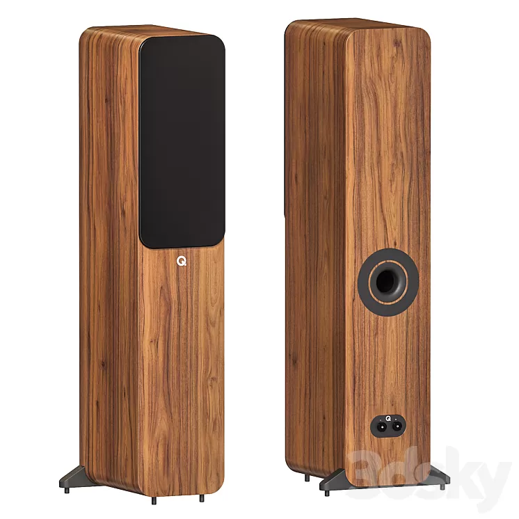 3050i Walnut Floorstanding Speakers 3dskymodel