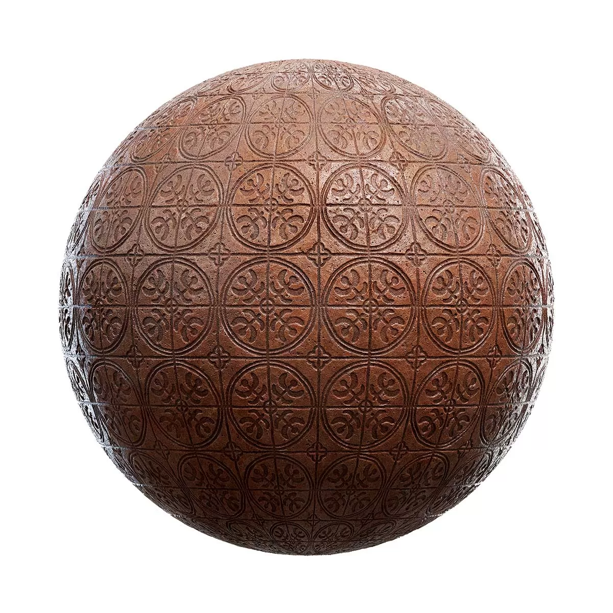 PBR Textures Volume 41 – Clay – 4K – 8K – patterned_brown_clay_44_81