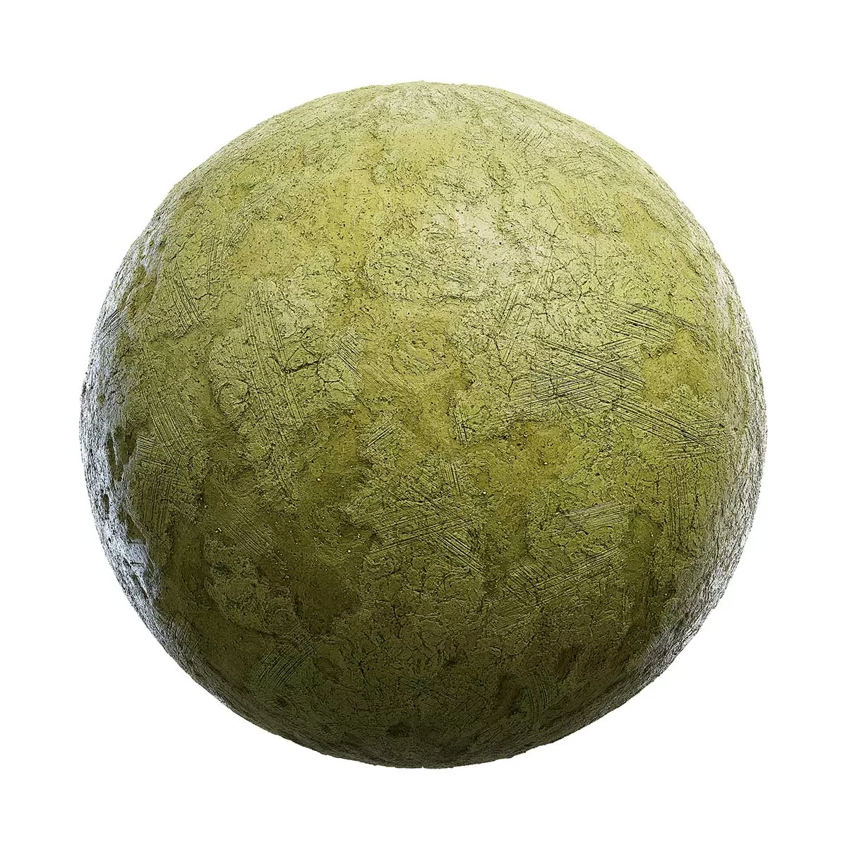 PBR Textures Volume 41 – Clay – 4K – 8K – scratched_rough_green_clay_44_41