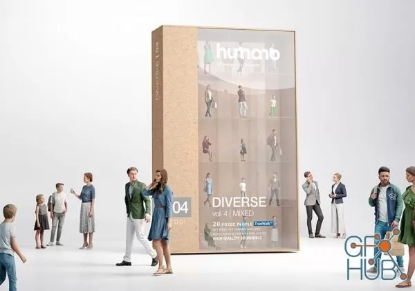 Humano 3D People Vol. 04 Diverse