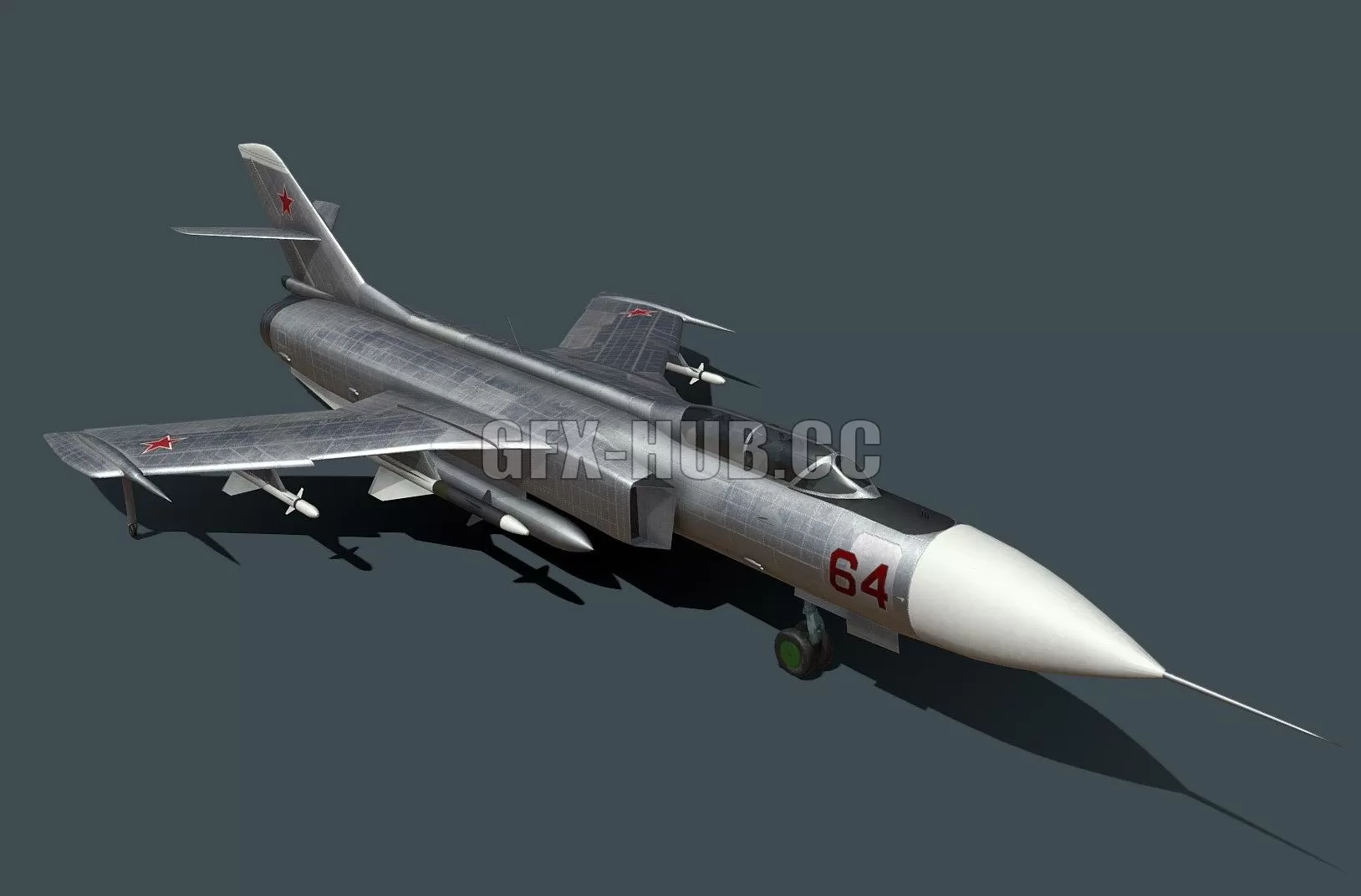 PBR Game 3D Model – Yak-28-64 Prototype Interceptor