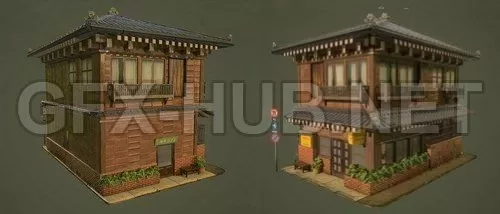PBR Game 3D Model – Yanaka Coffee Shop