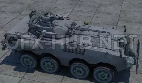 PBR Game 3D Model – ZBL-09 Armoured Vehicle