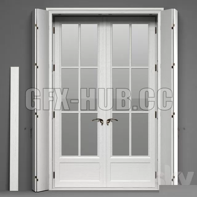 DOOR – Double Glass Doors with shutters