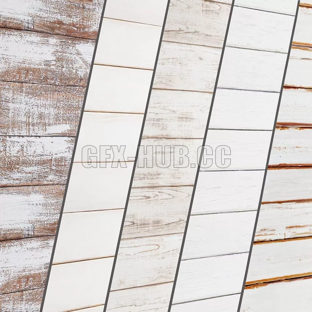 PRO MODELS – Collection of white panels made of wood 5 pcs