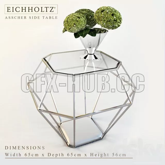 TABLE – EICHHOLTZ ASSCHER SIDE TABLE with Silv by Gervasoni
