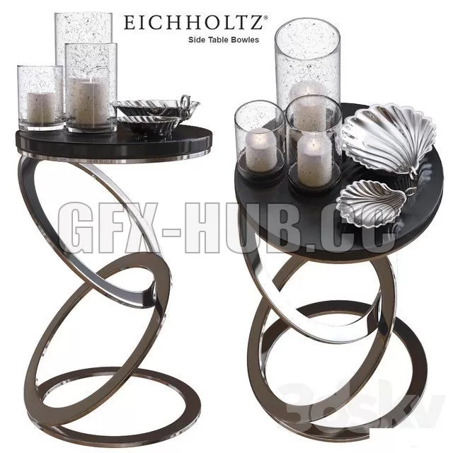 TABLE – Eichholtz Side Table Bowles with accesories