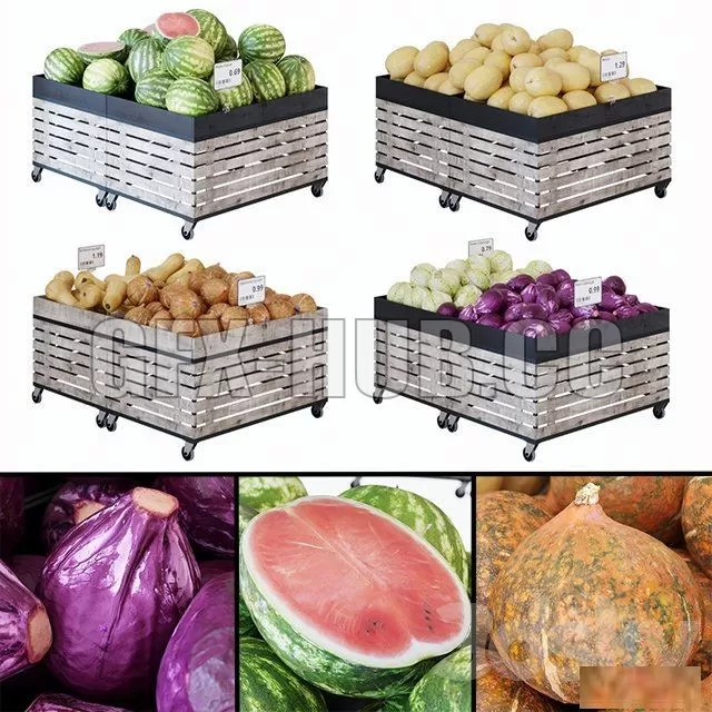 TABLE – Racks for vegetables, fruits