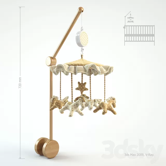 Children – Toy 3D Models – Musical mobile to the cot