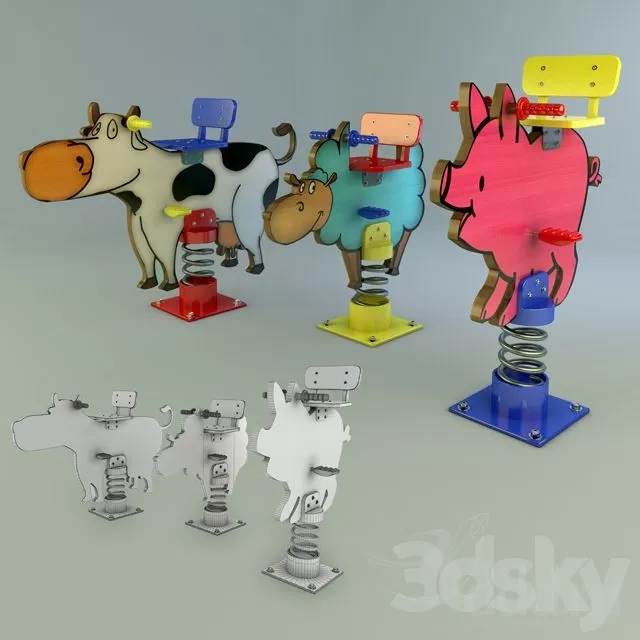 Children – Toy 3D Models – Spring Toys