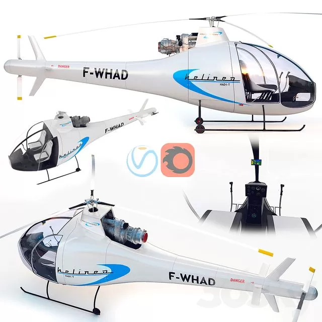 Transport – 3D Models – Passenger Helicopter HAD1-T Helineo