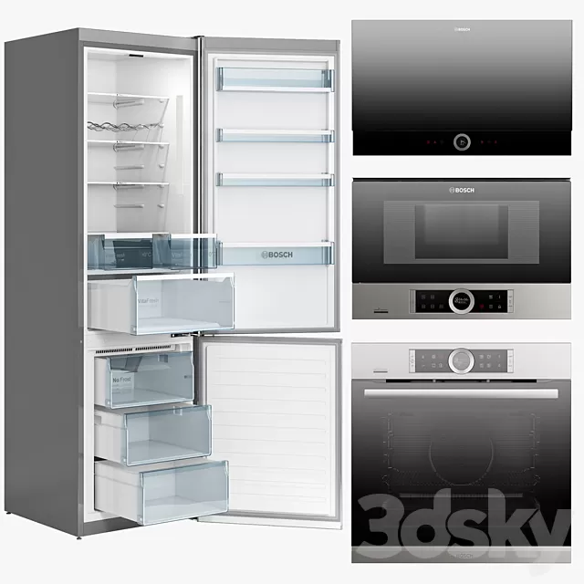 Household – 3D Models – Bosch series 8 kitchen appliances set