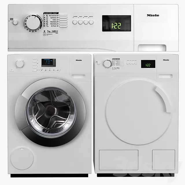 Household – 3D Models – Miele washing machine