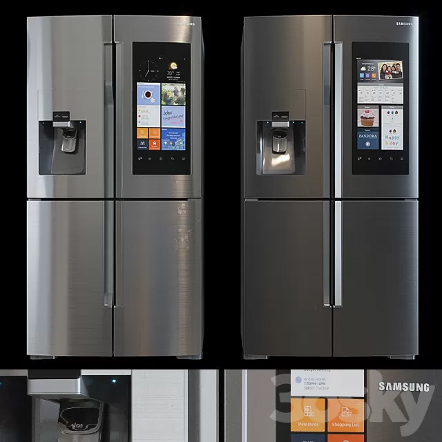 Household – 3D Models – Refrigerator Samsung RF22K9581SR 3d model