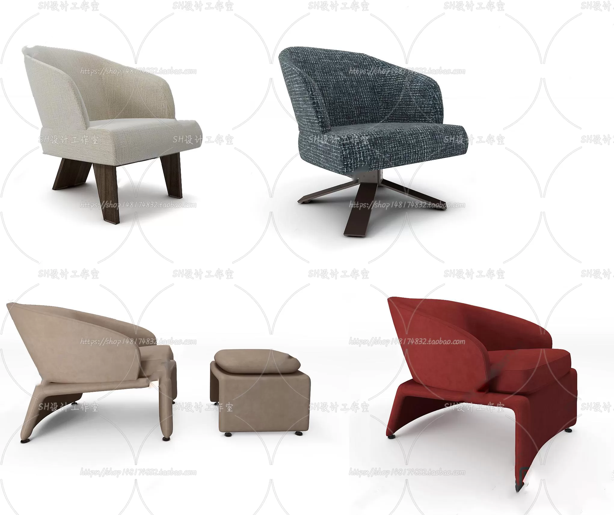 Single Sofa – 3D Models – 0589