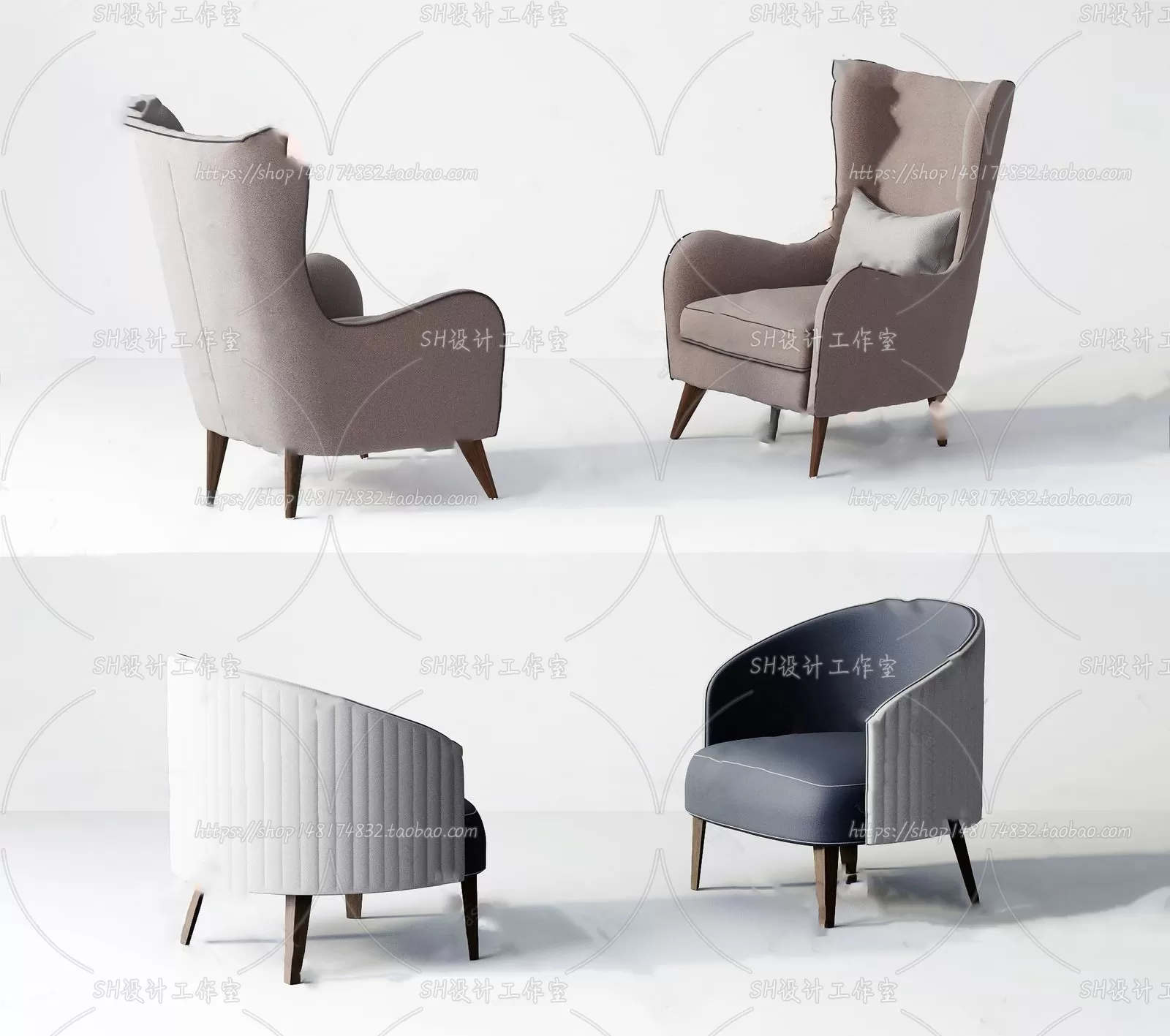 Single Sofa – 3D Models – 0594