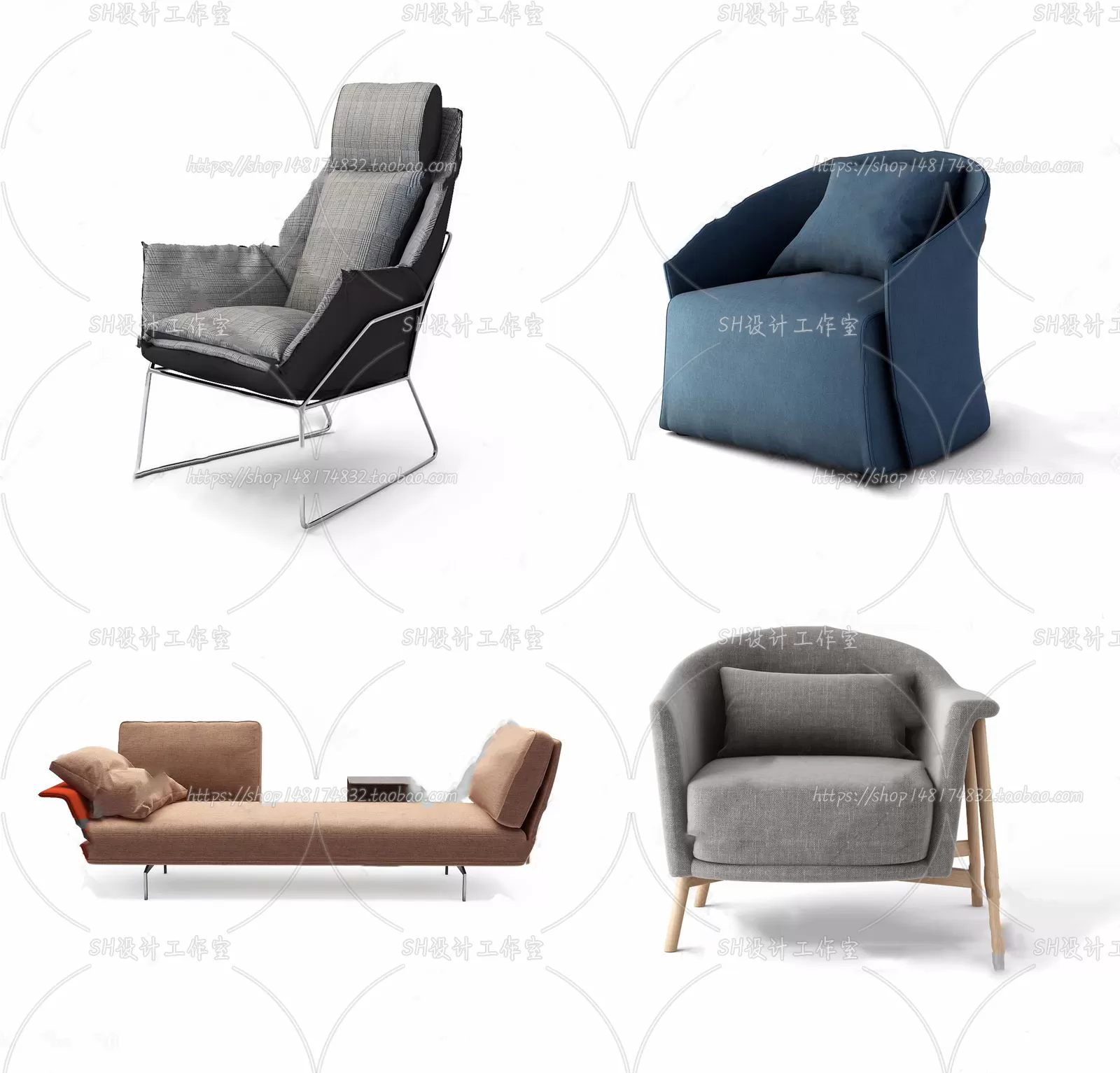 Single Sofa – 3D Models – 0598