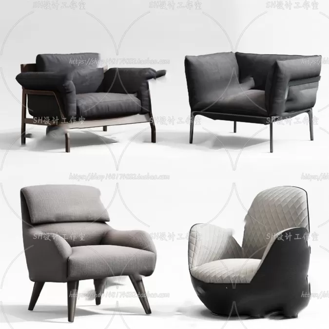 Single Sofa – 3D Models – 0609