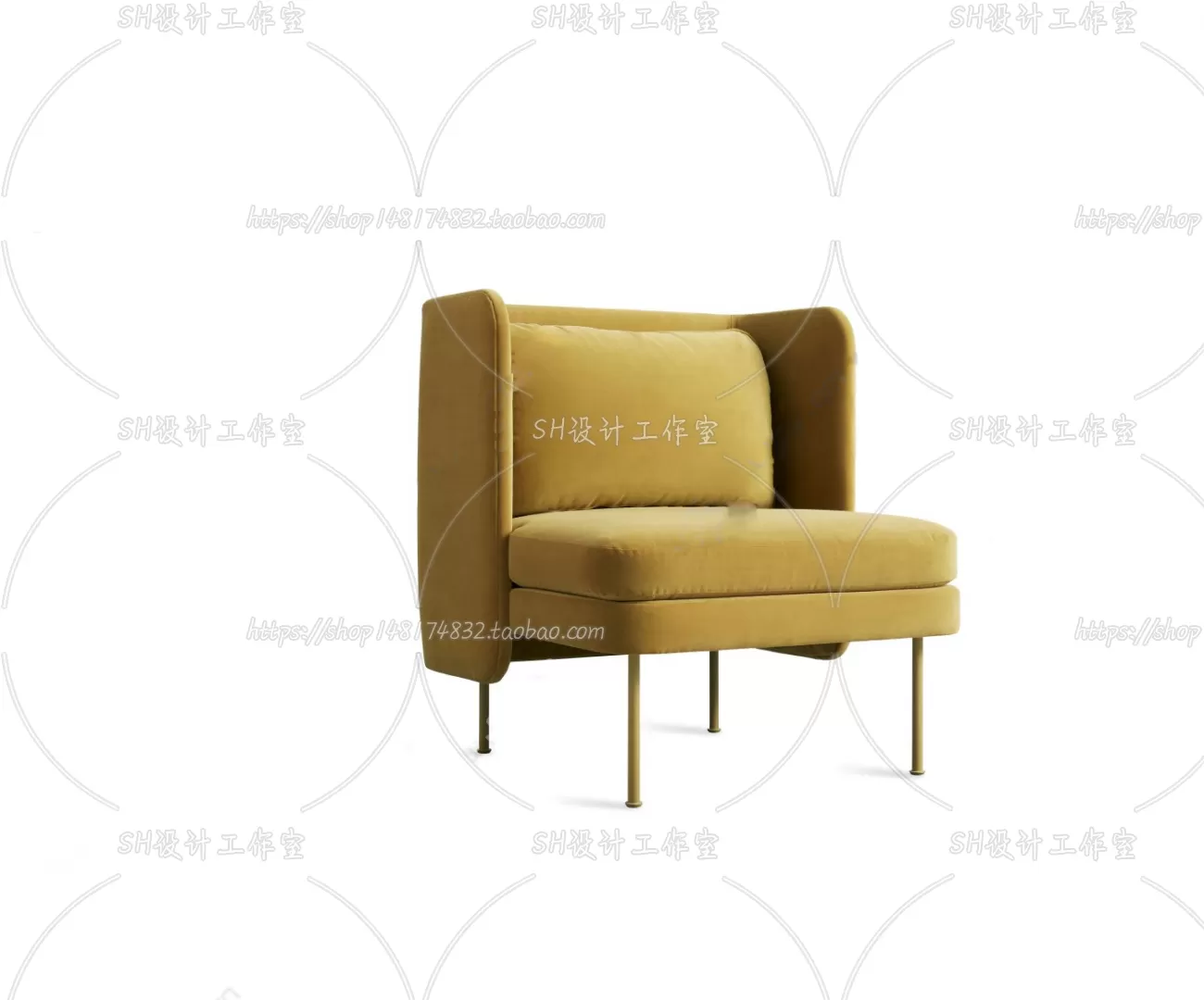 Single Sofa – 3D Models – 0617