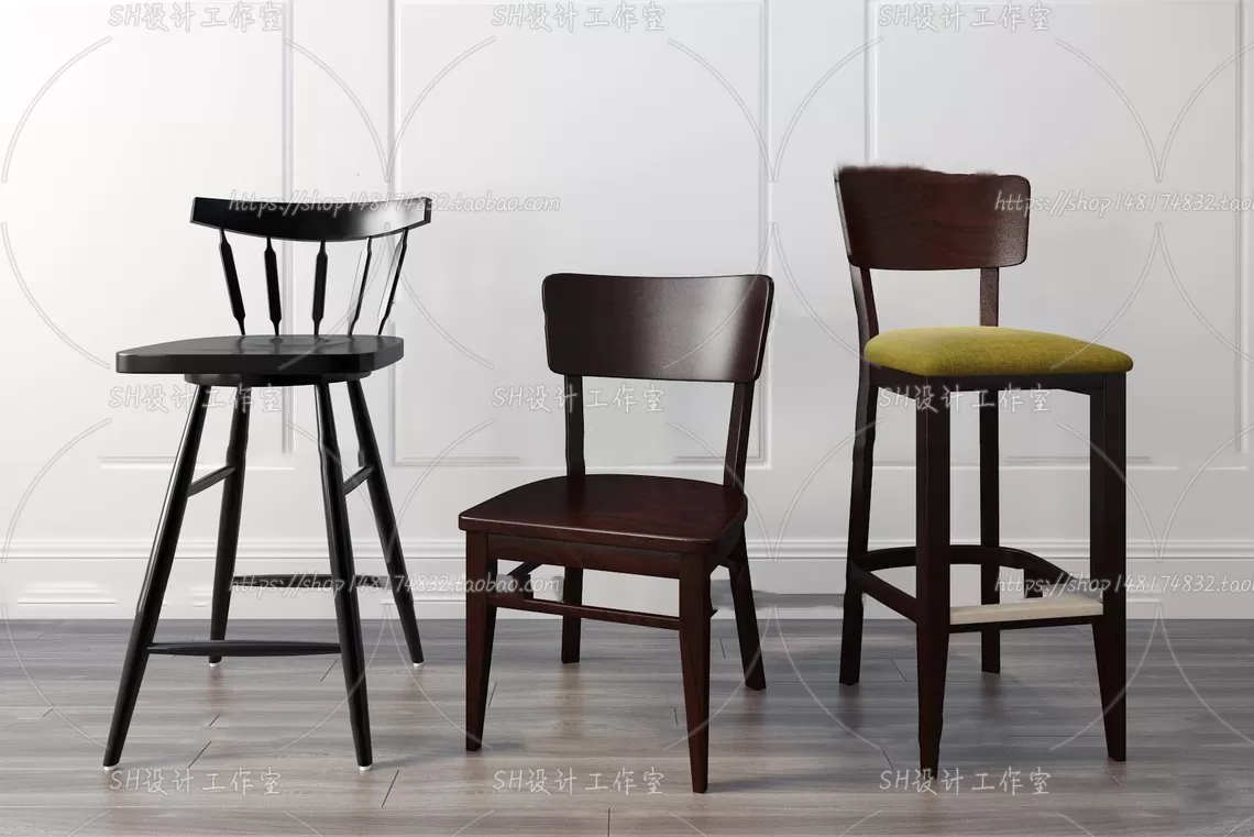 Bar Chair 3D Models – 2124
