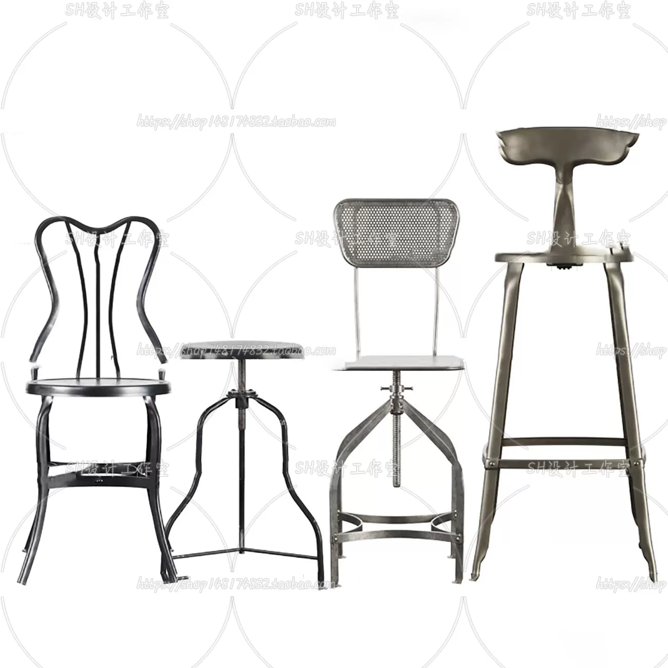 Bar Chair 3D Models – 2125