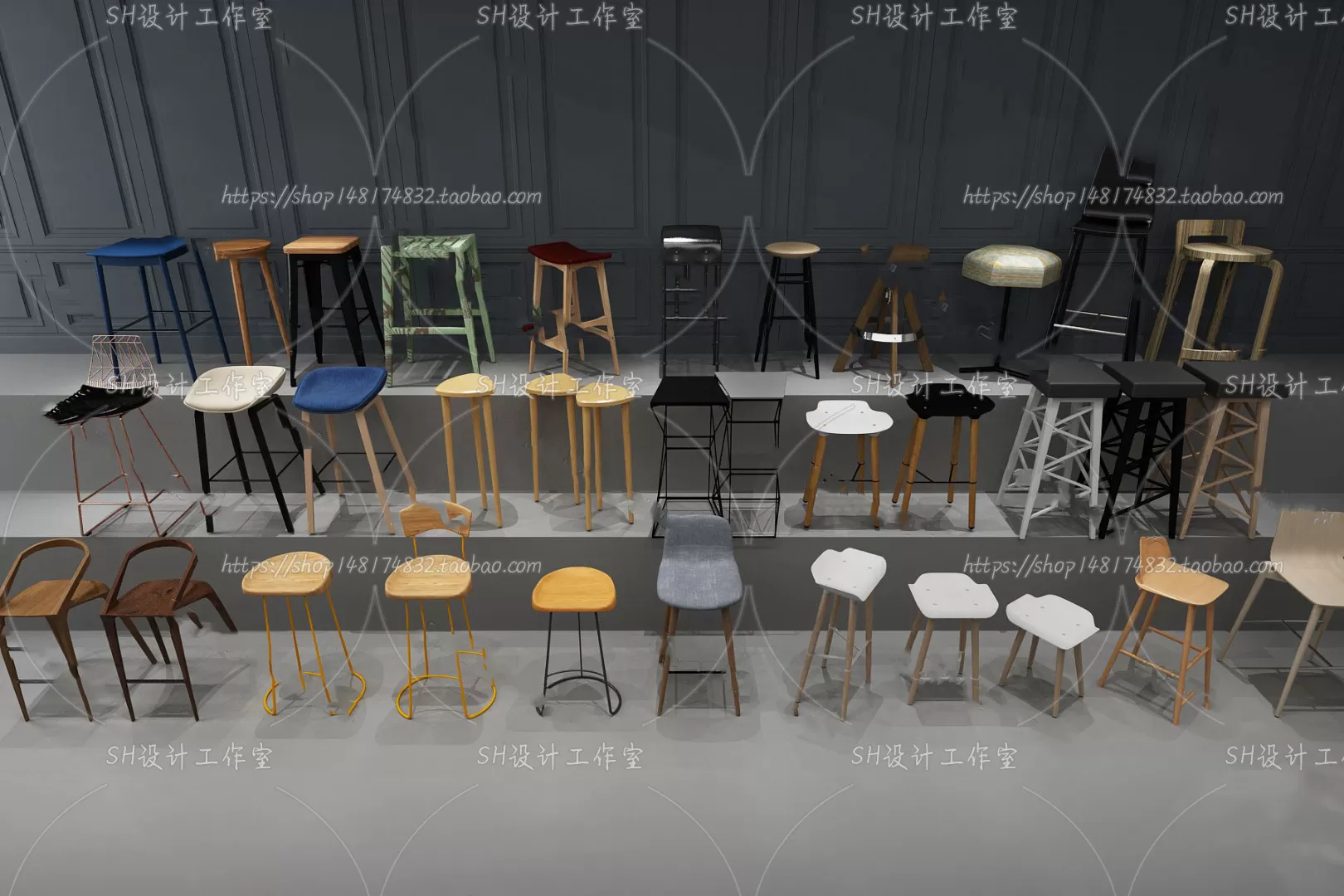 Bar Chair 3D Models – 2140