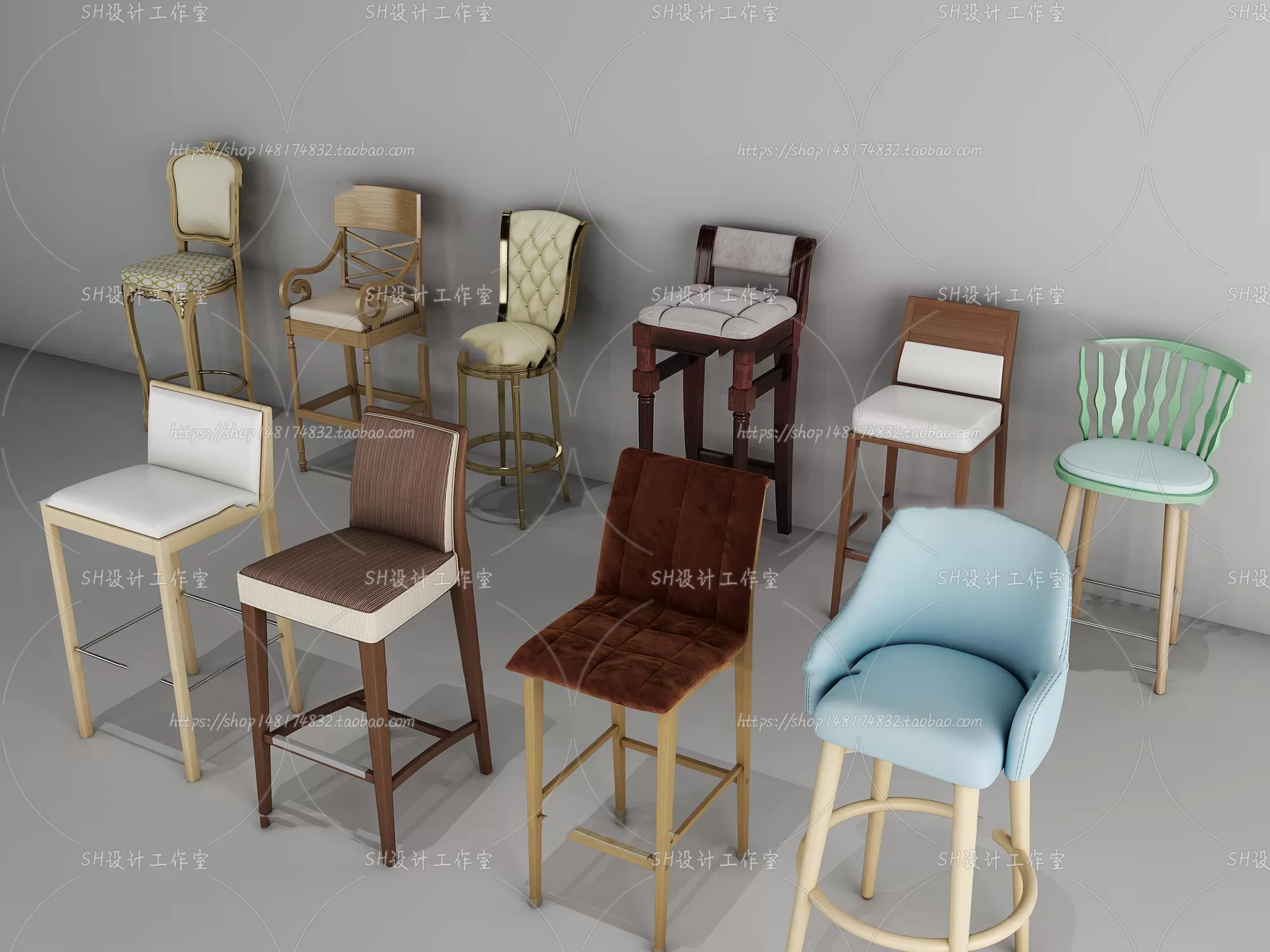 Bar Chair 3D Models – 2142