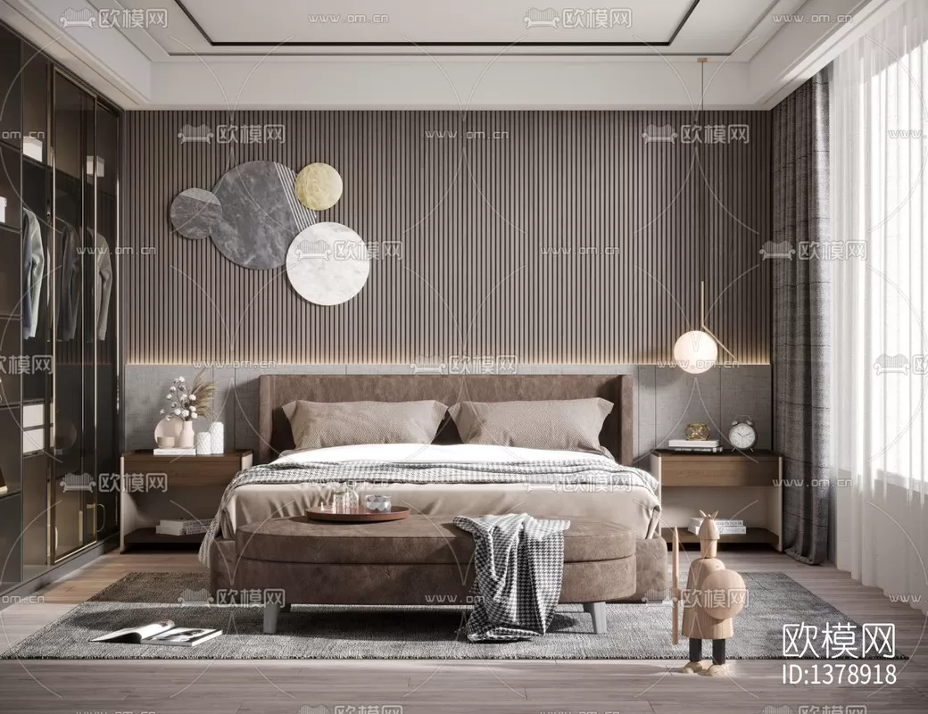 Corona Render 3D Scenes – Bedroom – 0011