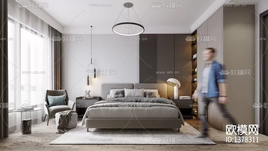 Corona Render 3D Scenes – Bedroom – 0014