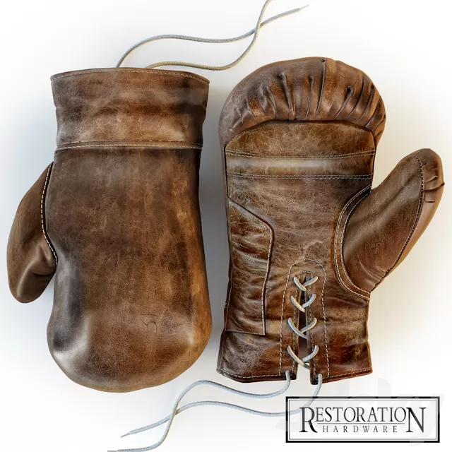 Transport – 3D Models – Restoration Hardware; Vintage Leather Boxing Gloves