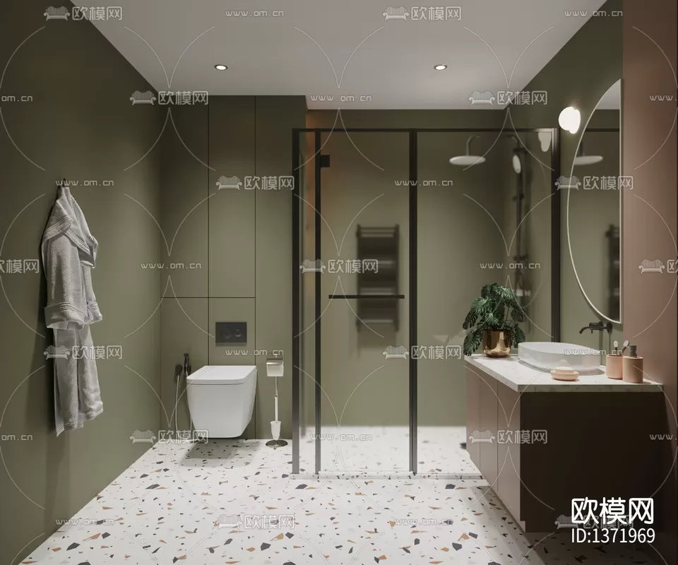 Corona Render 3D Scenes – Bathroom – 0018