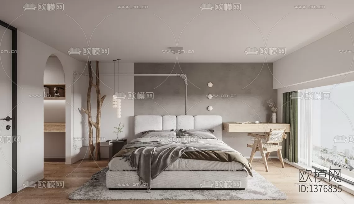 Corona Render 3D Scenes – Bedroom – 0005