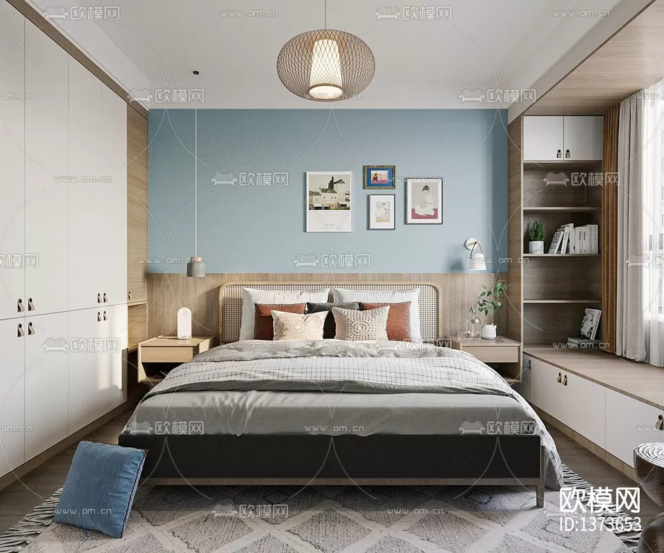 Corona Render 3D Scenes – Bedroom – 0030