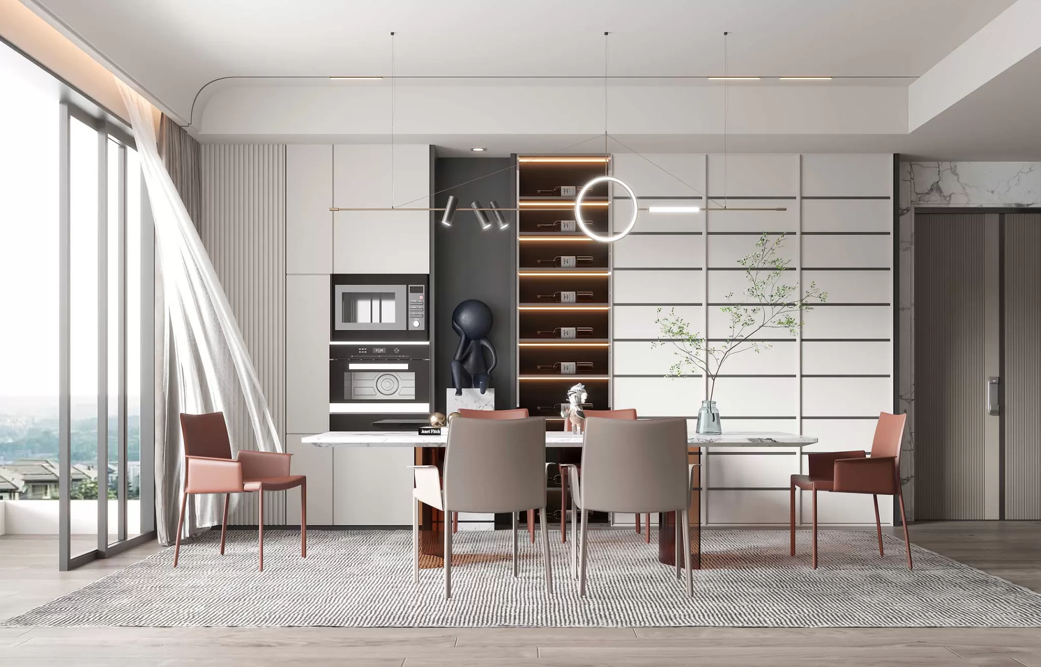 HOUSE SPACE 3D SCENES – DINING ROOM – 0056