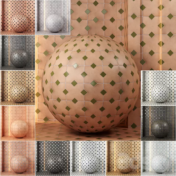 4k 13color Equipe kasbah ceramics material & texture Set 01-(Seamlesspbr) 3dskymodel