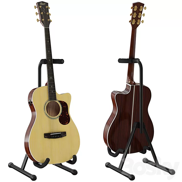 Acoustic Guitar Cort OC8 Natural 3dskymodel