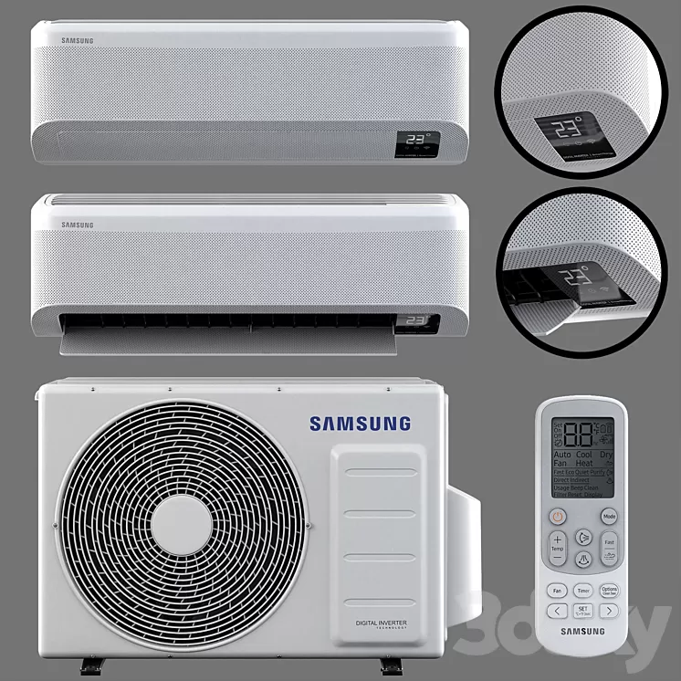 Air conditioner Samsung AR9500T Wind Free 3dskymodel