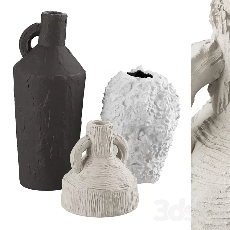 Artisan clay vases 3dskymodel