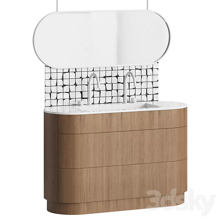 bathroom furniture japandi 3dskymodel