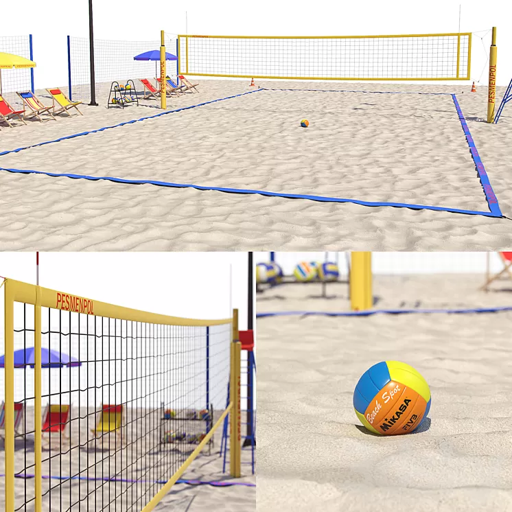 Beach volleyball 3dskymodel