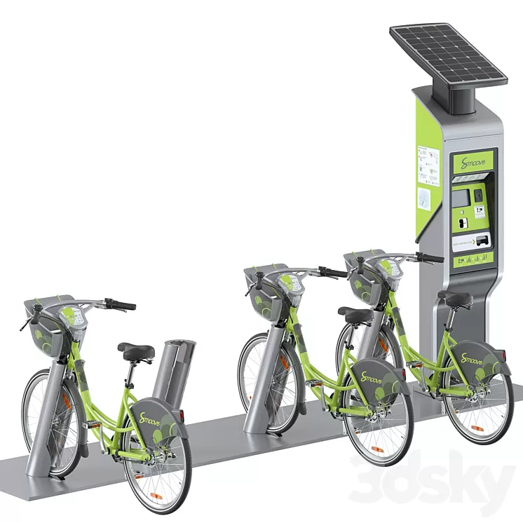 Bike Share Station 3dskymodel