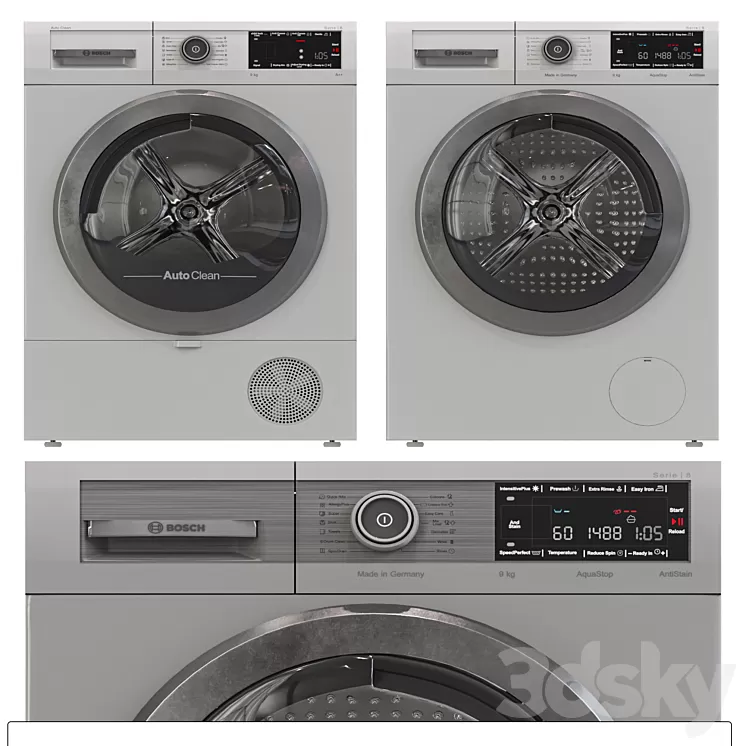 Bosch washing machine & Dryer 3dskymodel