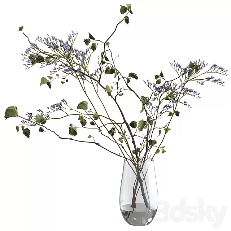 Bouquet of branches and flowers 3dskymodel
