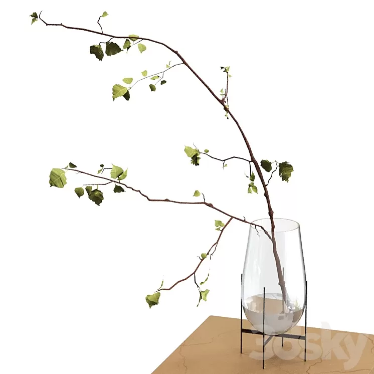 branch in a vase 3dskymodel