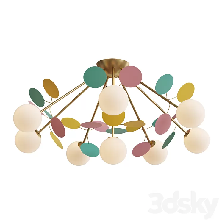 Ceiling chandelier for nursery Multy Bliss 2772-8P-53455 3dskymodel