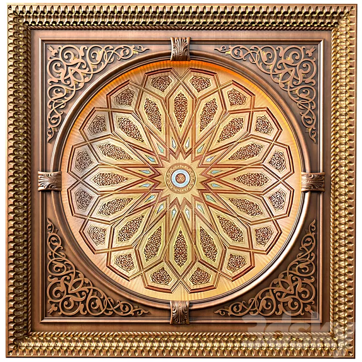 Ceiling in oriental style .Arabic Majlis Ceiling .Islamic Ceiling Eastern Set 3dskymodel