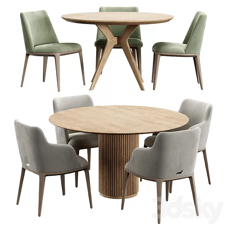 Chair Form Leather Sofaclub PALAIS ROYAL Table Clark Table 3dskymodel