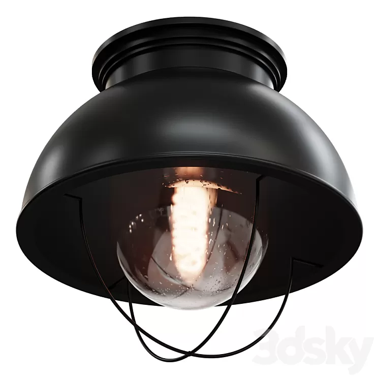 Chandelier NANTUCKET CEILING LIGHT SKU FM0401 BLACK lamp 3dskymodel